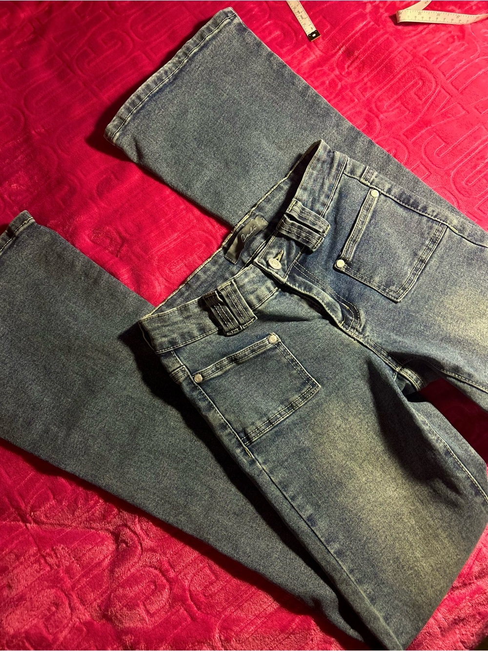 Light Wash Low-Rise Bootcut/Flare Jeans